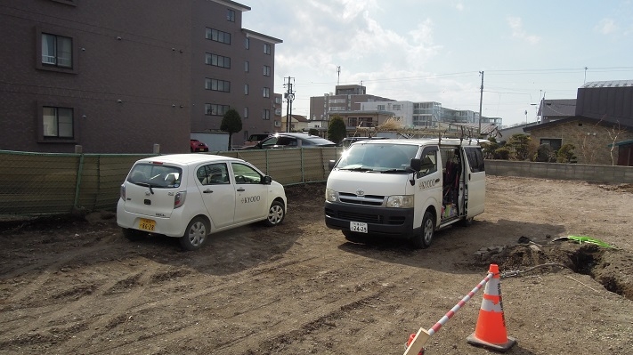 敷地の高低差調査①