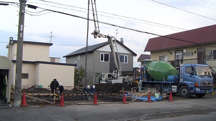 M邸ベースコンクリート打設